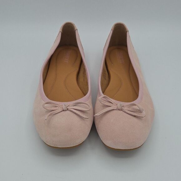 Women's Born Ballet Flats Loafers Pink Leather Suede Bow 9M Slip-ons C8UH20 - Picture 3 of 8